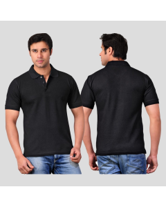 Scott T Shirt Polo Neck (Black)