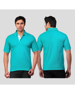 Scott T Shirt Polo Neck (Electric Green with White tip)
